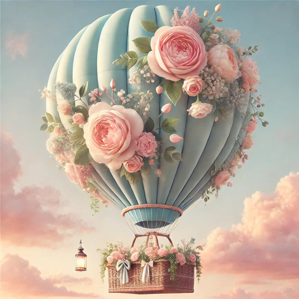 Whimsical Floral Hot Air Balloon