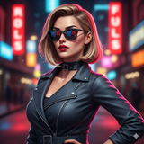 Femme Fatale – Charisme et Éclat Capturés par IA