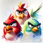 3 Angry Birds Animal Ai Art