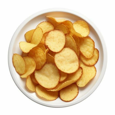 Potato Chips, Isolated with a White Background