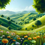 Vibrant gardens bursting with a riot of green and flowers