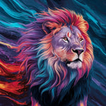 Regal Lion with a Multicolored 001