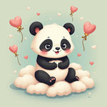 Whimsical Panda Cloud Art