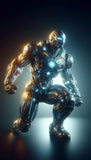 “Neon Sentinel: Futuristic Armored Warrior”