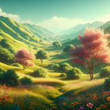Vibrant gardens bursting with a riot of green and flowers