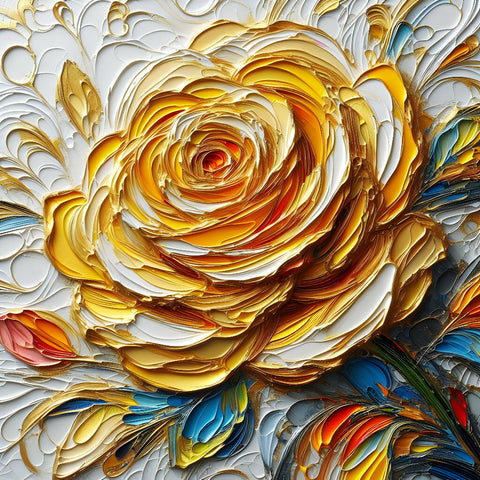 Abstract Rose Painting