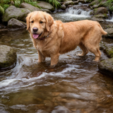 7 Images - Water Influence Golden Retriever AI Images