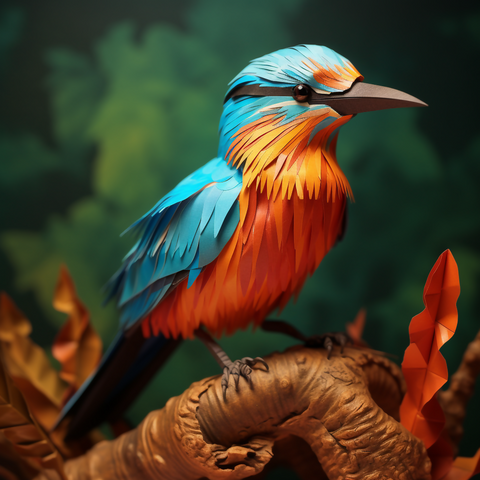 3D paper wild Bird