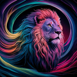 Regal Lion with a Multicolored 002