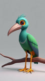 Animated Avian Wonders – Majestic Fantasy Bird Digital Artwork