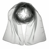 Elegant scarf with intricate knotted design and floral accents isolated on transparent background