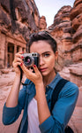 "Adventurous Photographer in Petra"