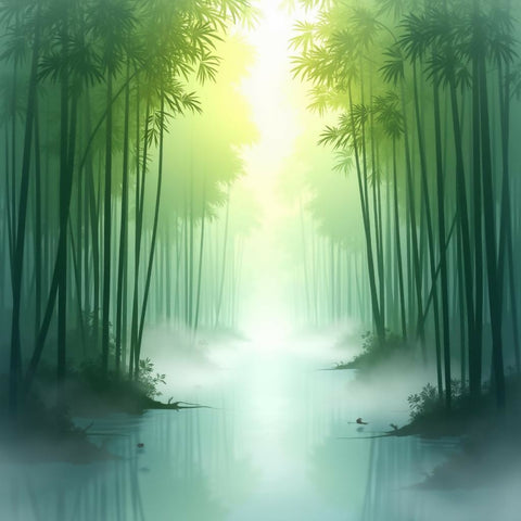 Misty Bamboo Forest Morning