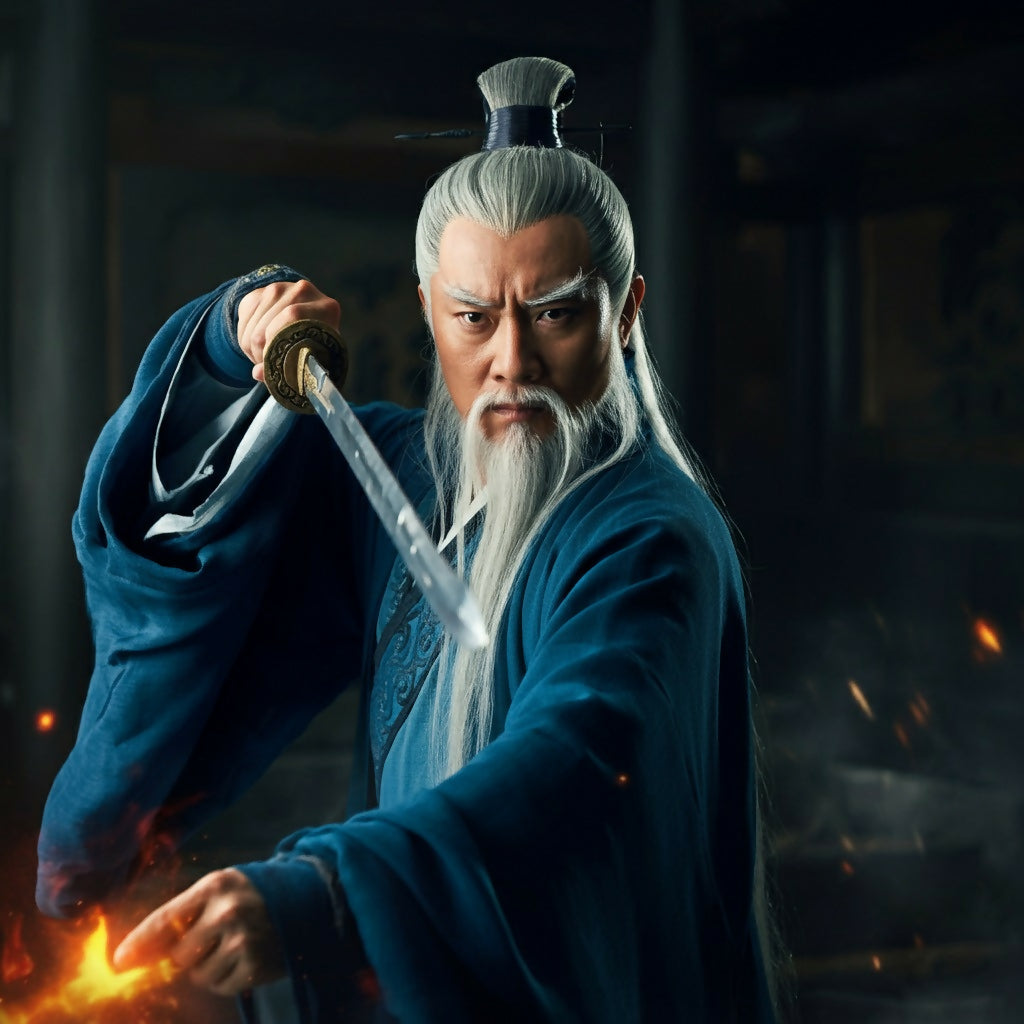 Old Daoist Priest with Sword