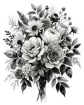 ink-painting-of-flowers---bouquet-of-flowers-and-l