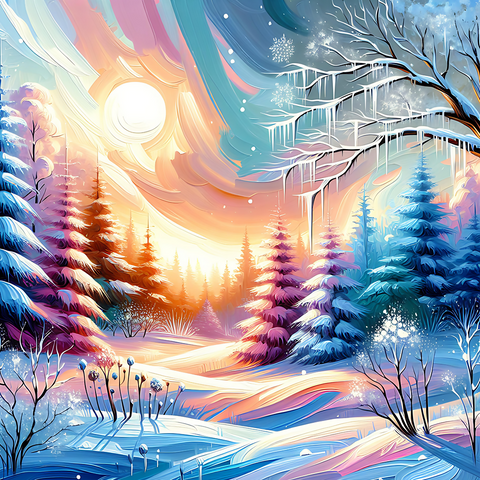 Winter Forest Acrylic 3 1024 x 1024 PNG 300 DPI