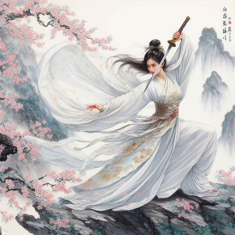 Bing AI wuxia heroine 1