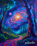 Ethereal Cosmic Portal, Limited Edition Abstract Print, Talismanic Biophilic Decor, PulseArtCo Luxury Signature