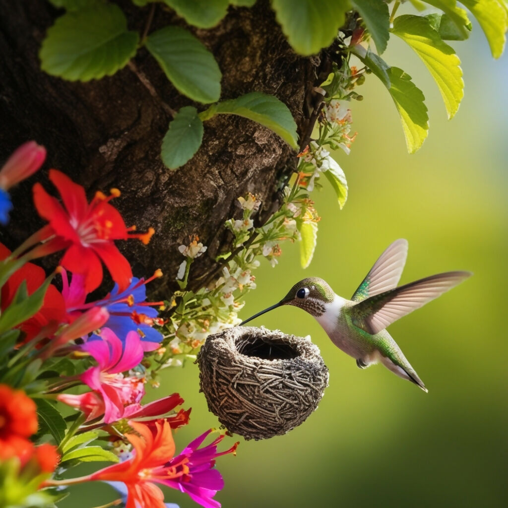 Whispers of Nectar: A Hummingbird’s Dance