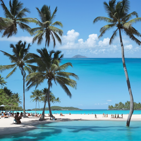 A day on the sea beach