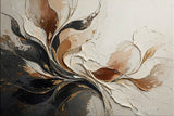 Abstract Textured Gold and Black Swirl Fine Art Print