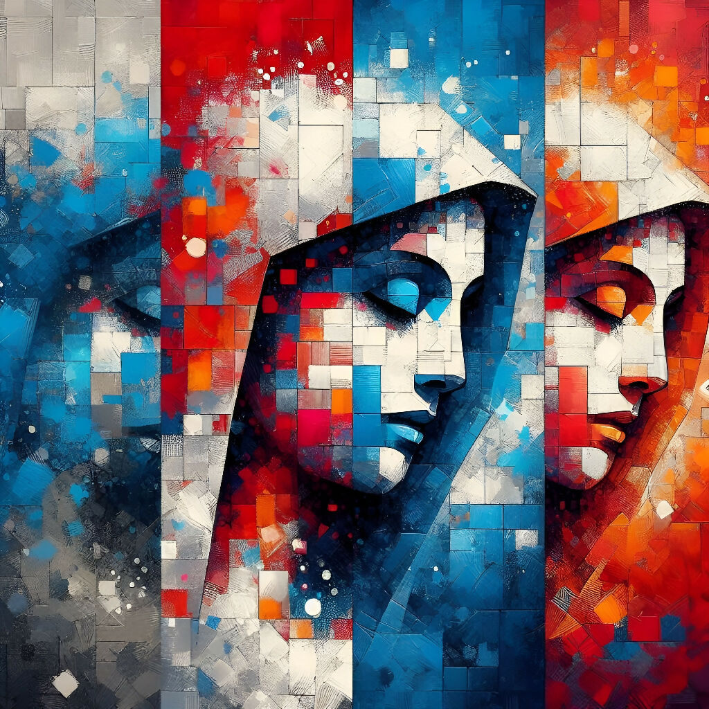 Abstract Mary Ruth Abstract Art Of Mother Mary