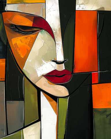 Cubist Woman Portrait