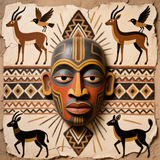 Tribal Sun Mask Mandala 5