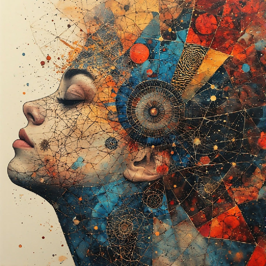 surreal portrait, neural network art, cosmic intelligence, digital ...