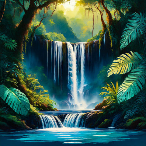 Waterfall Oil Paint