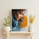 Whispers of Creation #4: Feline Muse's Gentle Secret – Surreal AI Art