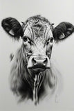“Majestic Cow Portrait” – Pencil Sketch Art
