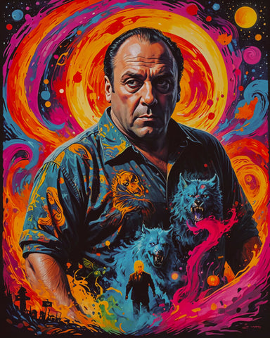 1970s halloween poster with Tony Soprano - 1050829987