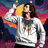 Bohemian Rhapsody AI Art Sweatshirt | Mystic Freddie-Inspired Unisex Organic Crewneck"