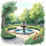 Garden Fountain Serenity