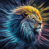 Regal Lion with a Multicolored 002