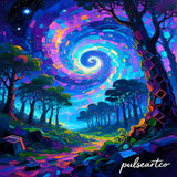 Ethereal Cosmic Portal, Limited Edition Abstract Print, Talismanic Biophilic Decor, PulseArtCo Luxury Signature