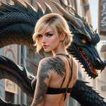 hyperrealism dragon tattoo