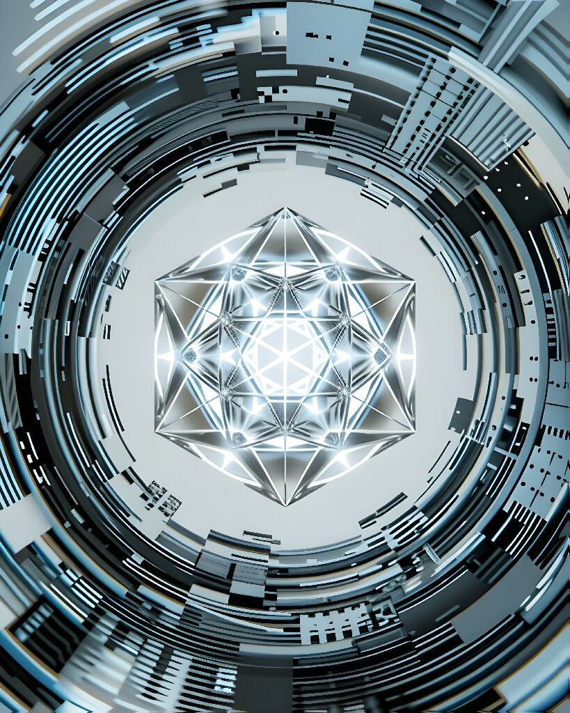 Quantum Core - Futuristic 3D Geometric Tech Art
