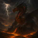 Colossal Fire Dragon from another angle