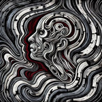 DALL·E 2024-11-11 22.41.39 - A broken and distorted human figure, trapped in an abstract labyrinth of undulating shapes and deep shadows symbolizing emotional pain and despair. Us