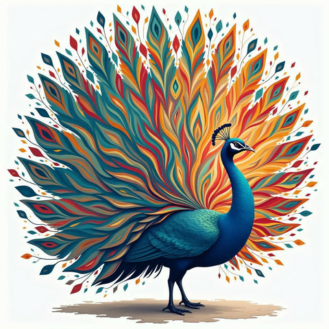 Abstract Peacock Feathers Art