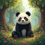 Whimsical Panda Storybook Art