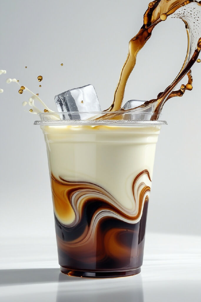 A transparent plastic cup with a smooth texture and rounded edges,