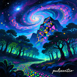 Ethereal Cosmic Portal, Limited Edition Abstract Print, Talismanic Biophilic Decor, PulseArtCo Luxury Signature