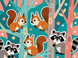 Forest Peekaboo – Woodland Critter Print 2