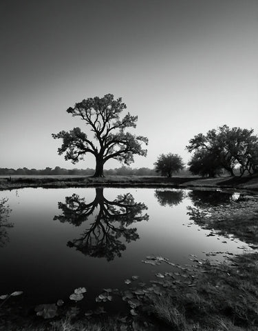 Leonardo_Kino_XL_Reflecting_tree_in_monochrome_1