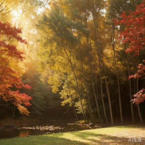 Forest in autumn sunshine