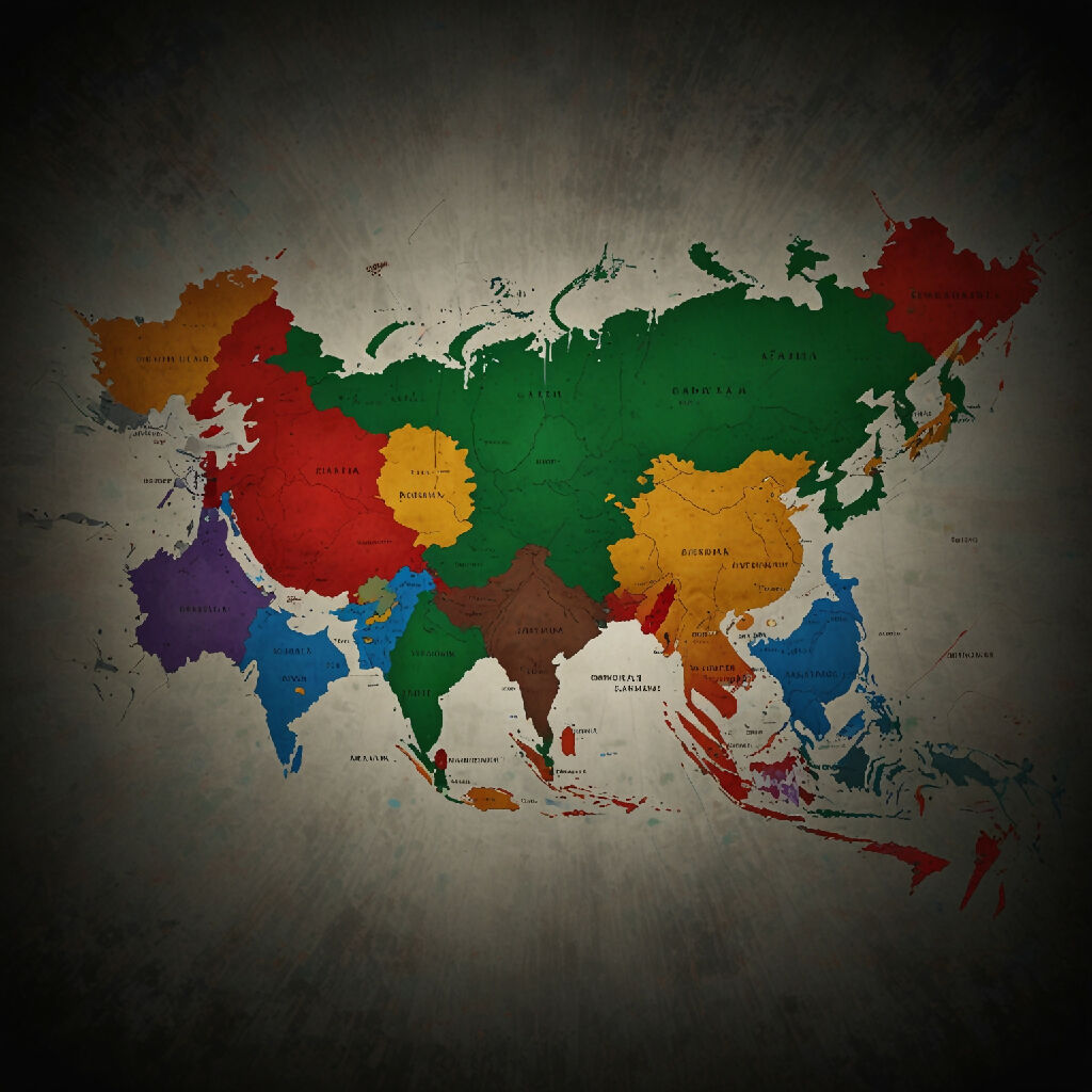 “Colorful Cartography Canvas Print | Vibrant World Map Wall Art”