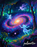 Ethereal Cosmic Portal, Limited Edition Abstract Print, Talismanic Biophilic Decor, PulseArtCo Luxury Signature